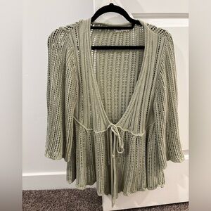 Djerf Avenue Sage Green Knit Top